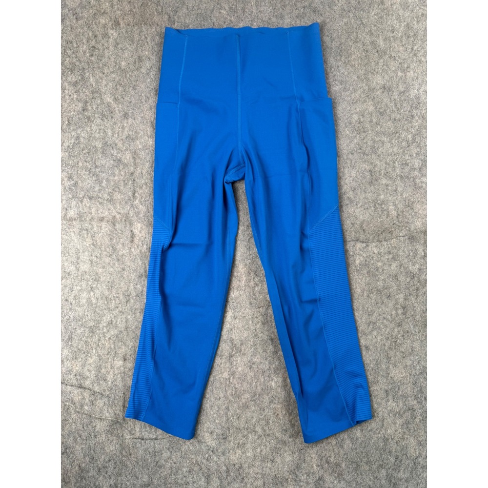 Sweaty Betty Power Crop Leggings Women S Blue High Waist Pocket Yoga Athletic